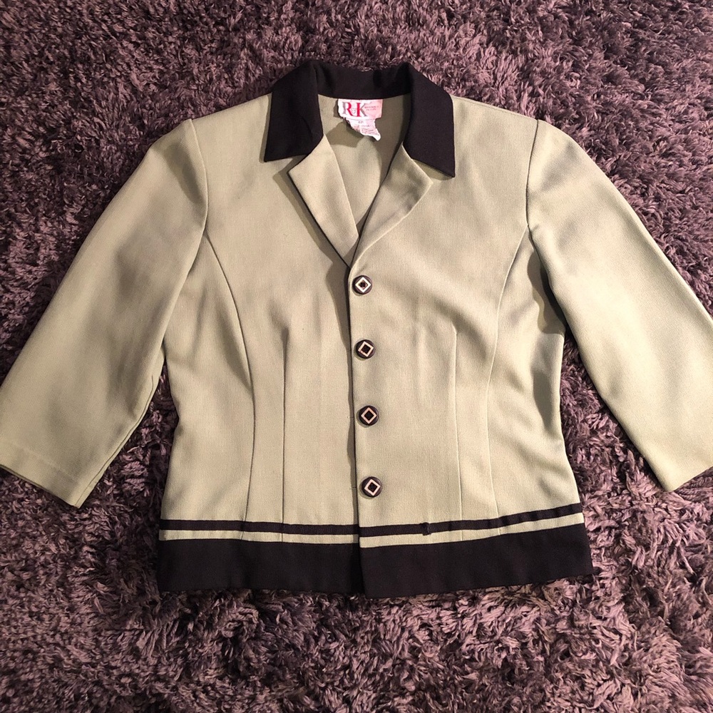 R&K Originals petite green and black blazer